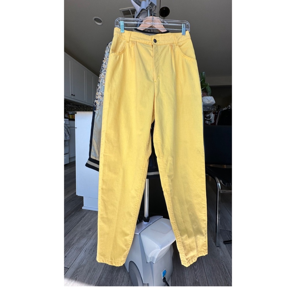 VINTAGE 70S WHITE TAB LEVIS Yellow Jeans High Waist Straight Tapered Leg/ 13